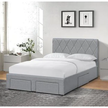 BETINA 120 ágy with drawers, szürke — kárpitozott elegancia a hálószobádba
