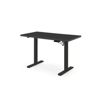 B/54 íróasztal with adjustable height, top - fekete, frame - fekete — produktív munkanapok