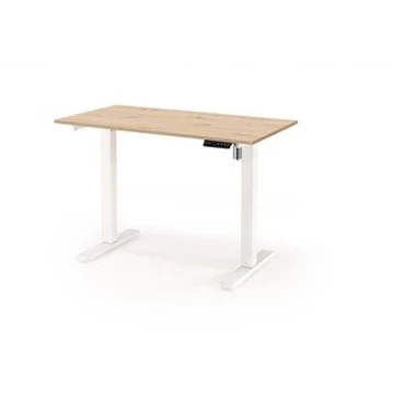 B53 íróasztal with adjustable height, arany tölgy / fehér — produktív munkanapok
